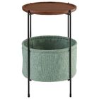 Double Storey Round 23.6" Height Metal Frame Coffee Table